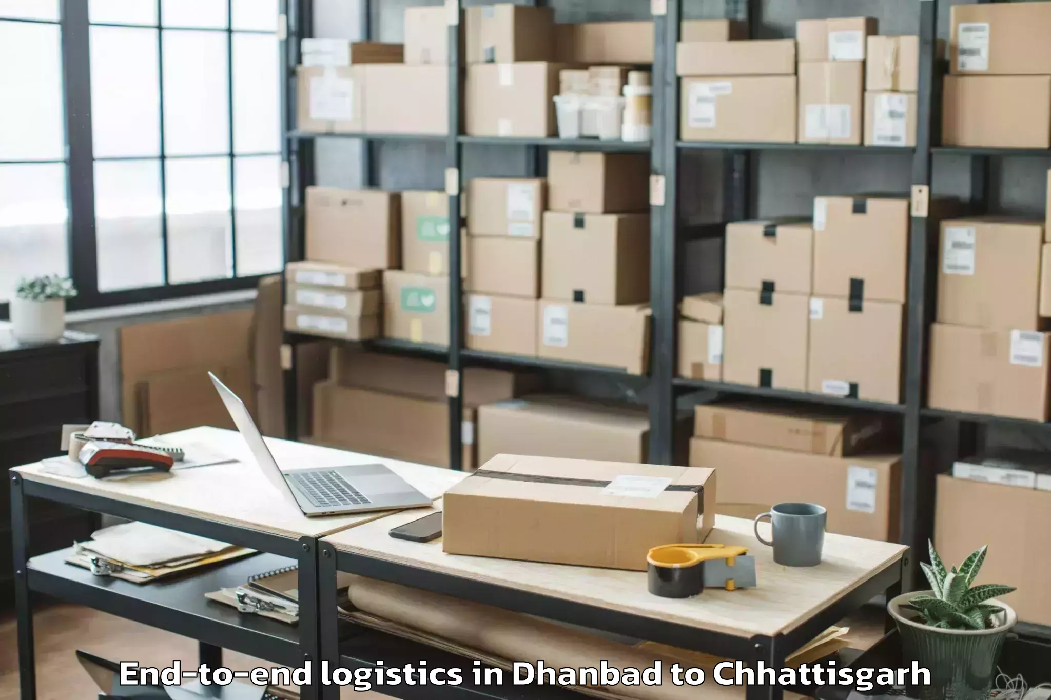 Dhanbad to Champa End To End Logistics Booking